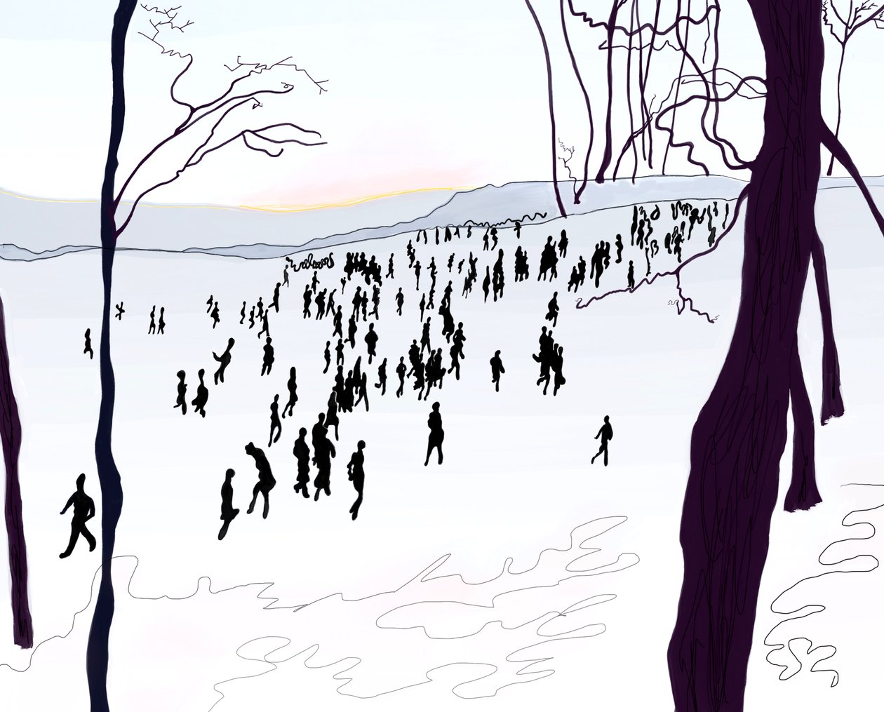 Prospect Park, zima (digitální umění) od Evan Sklar
