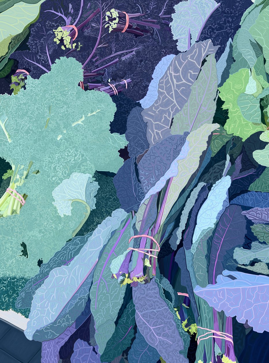 Purple Kale, 2025 (digitální umění) od Evan Sklar