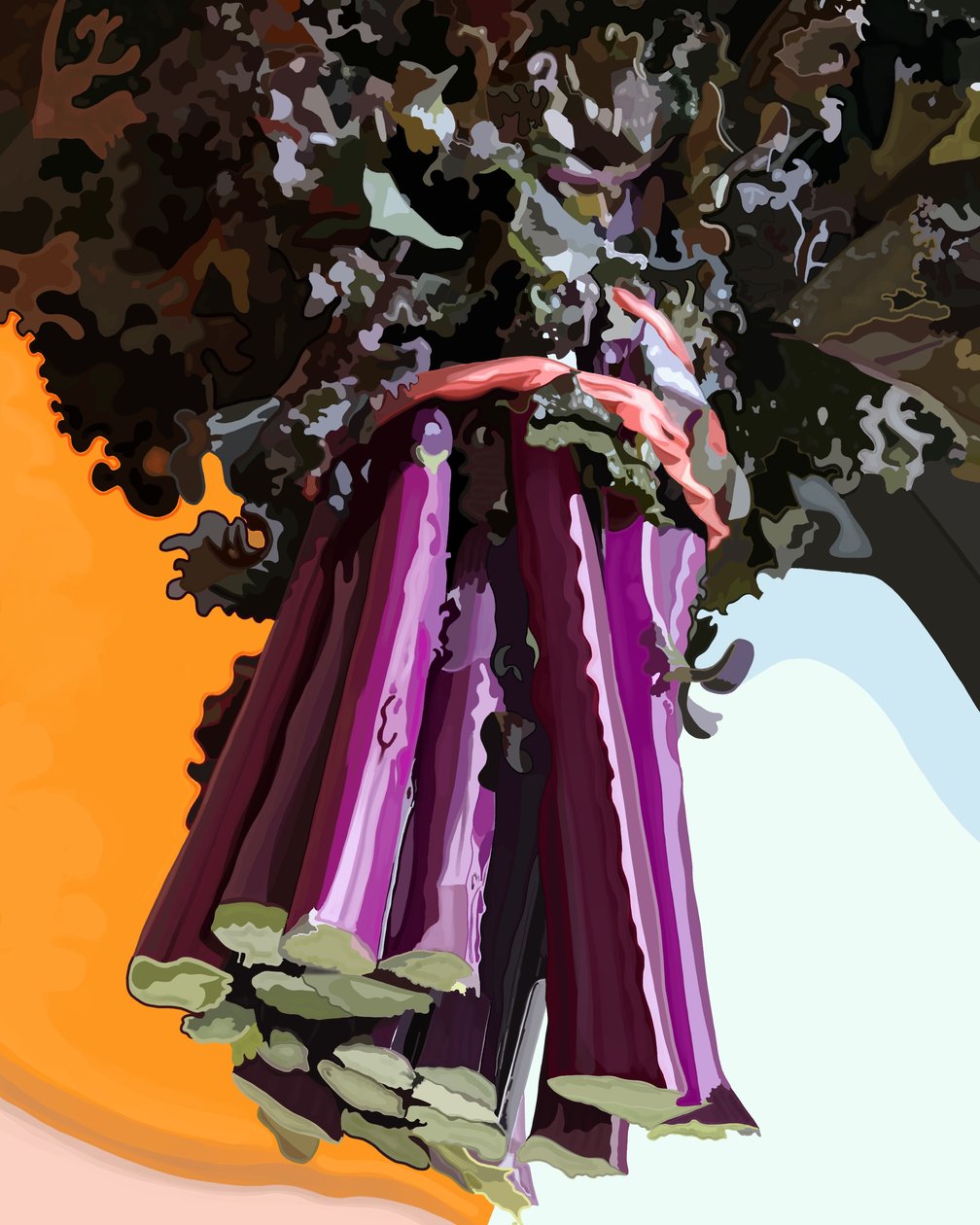 Purple Kale, Brooklyn (digitální umění) od Evan Sklar