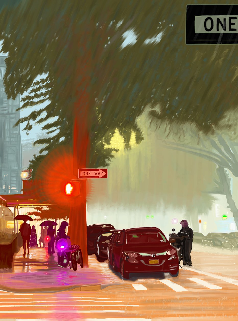 Letní dešťová bouře, 2025 (digitální umění) od Evan Sklar