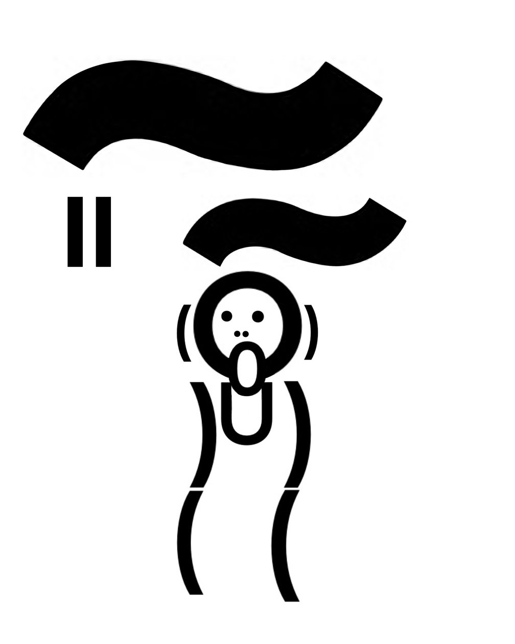 "The Scream" předělaný pomocí písma (digitální umění) od Evan Sklar
