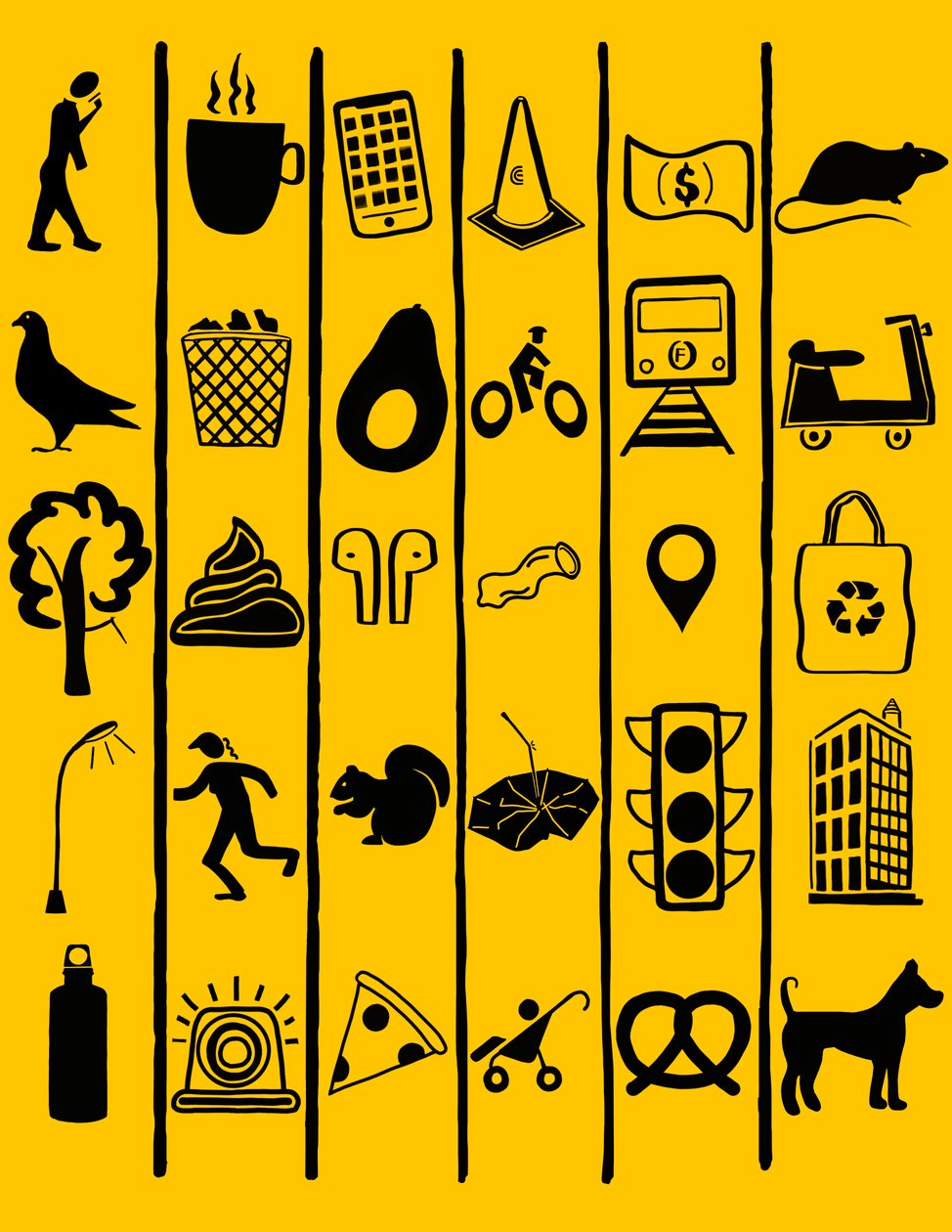 Urban Hieroglyphics, Brooklyn (digitální umění) od Evan Sklar
