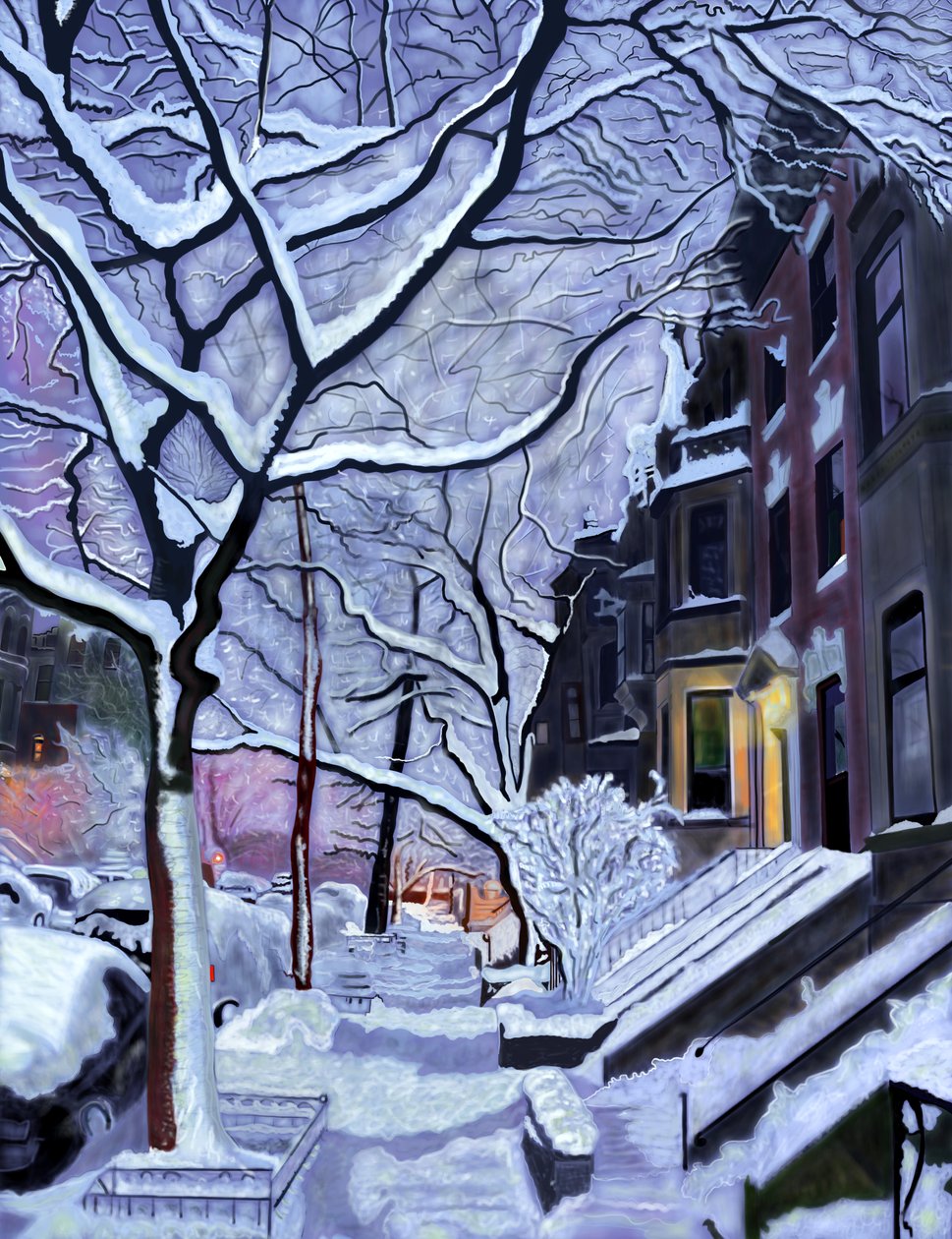 Mokrý sníh, First Light, Brooklyn (digitální umění) od Evan Sklar