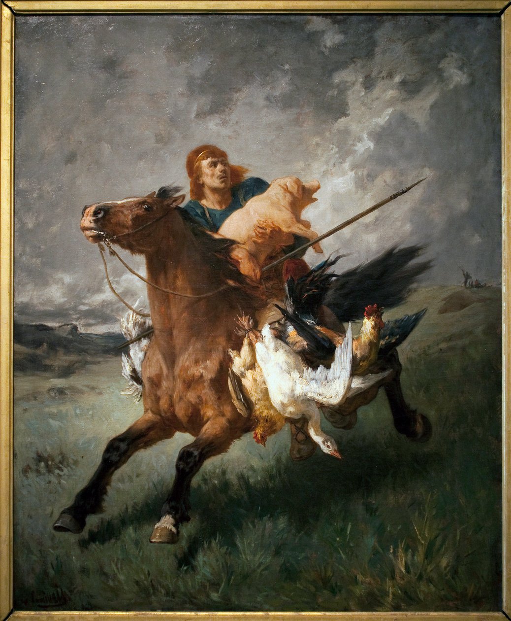 Marauder - Obraz Evariste Vital Luminais (1822-1896), olej na plátně od Evariste Vital Luminais
