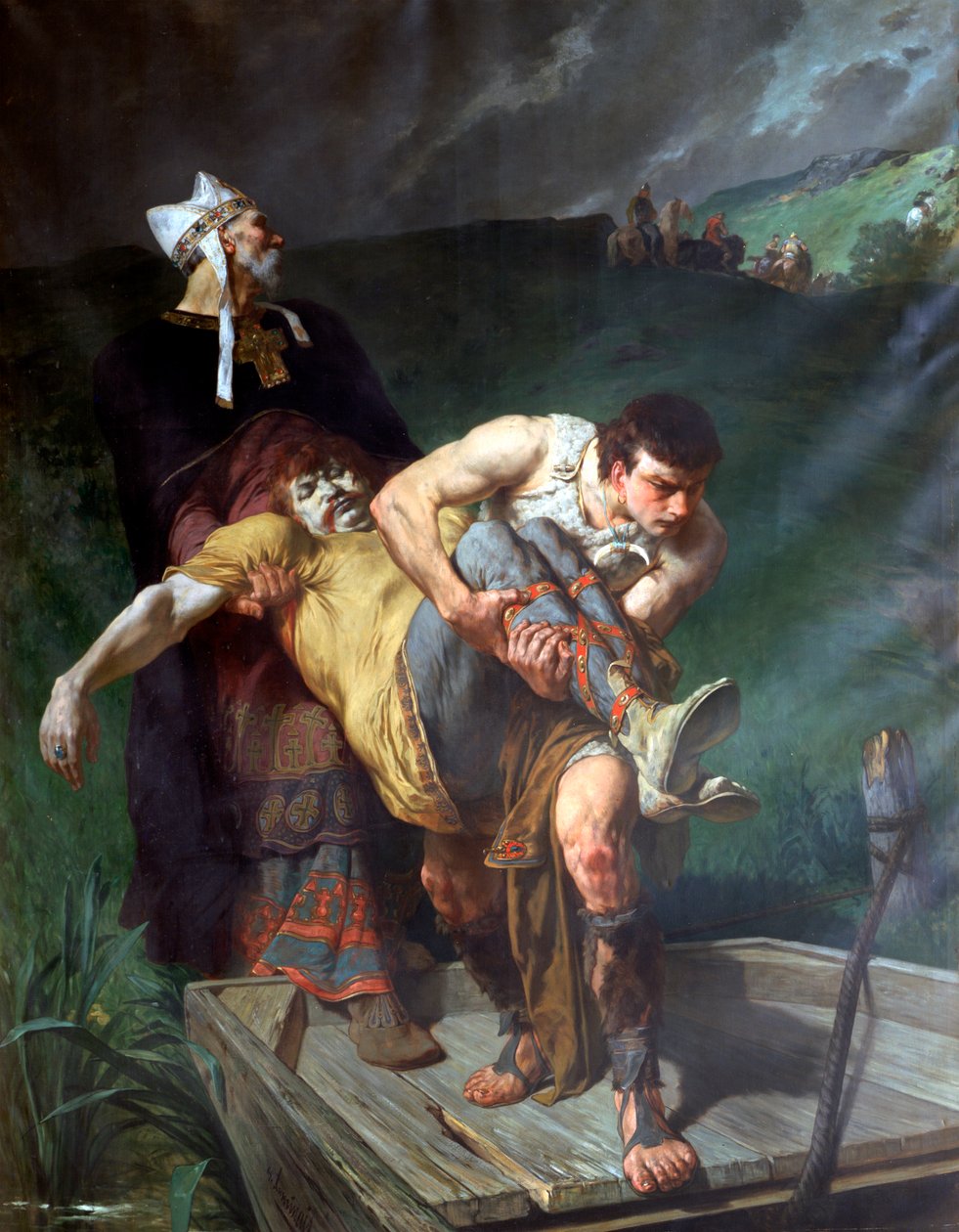 Nošení mrtvých, c1842-1896 od Evariste Vital Luminais