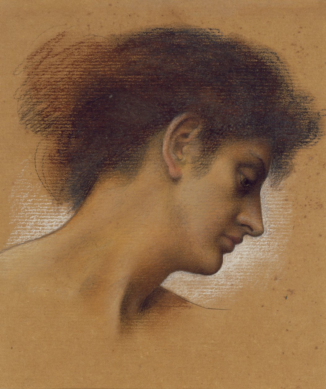 Studie hlavy (pastel na papíře) od Evelyn De Morgan