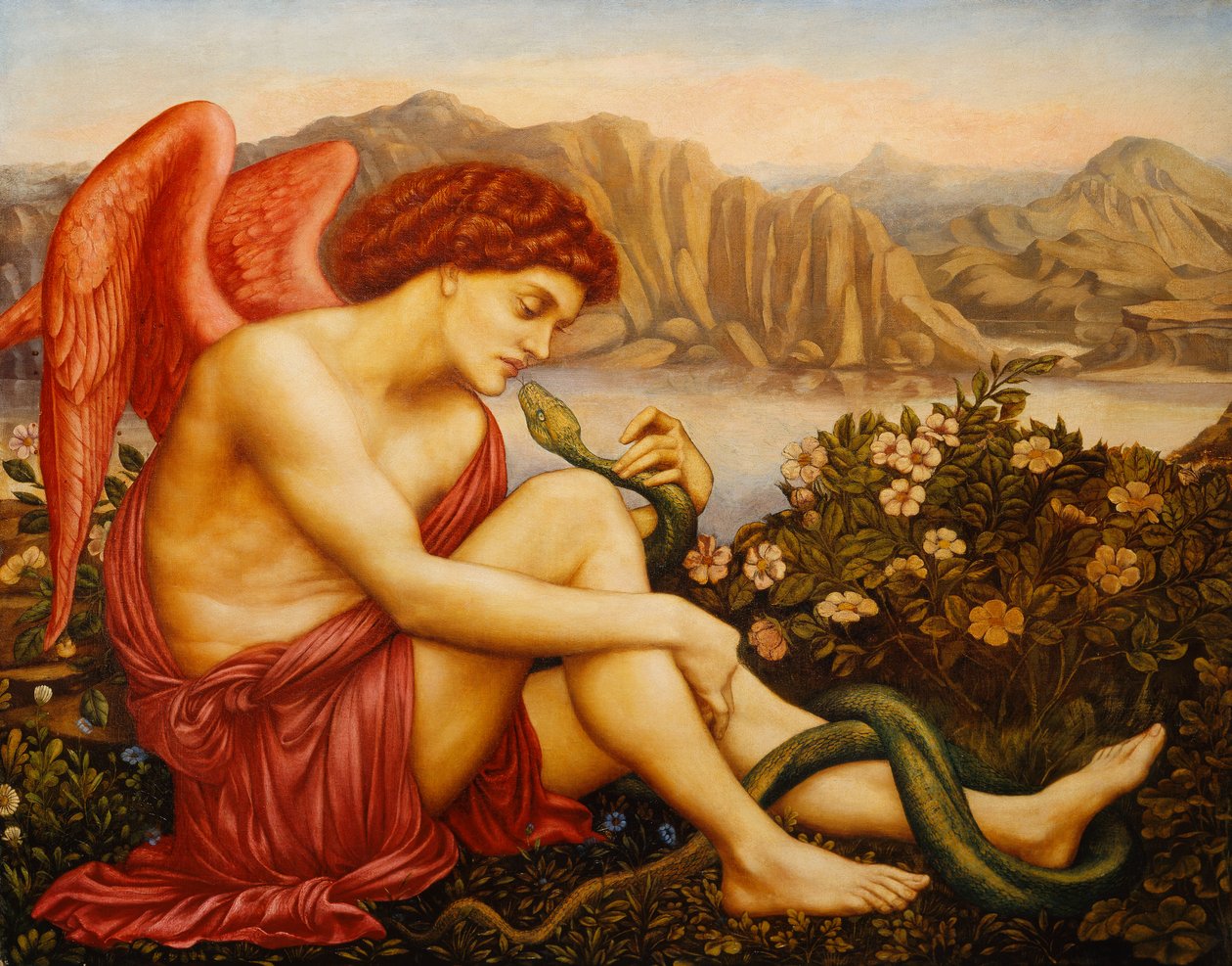 Anděl s hadem, od Evelyn De Morgan