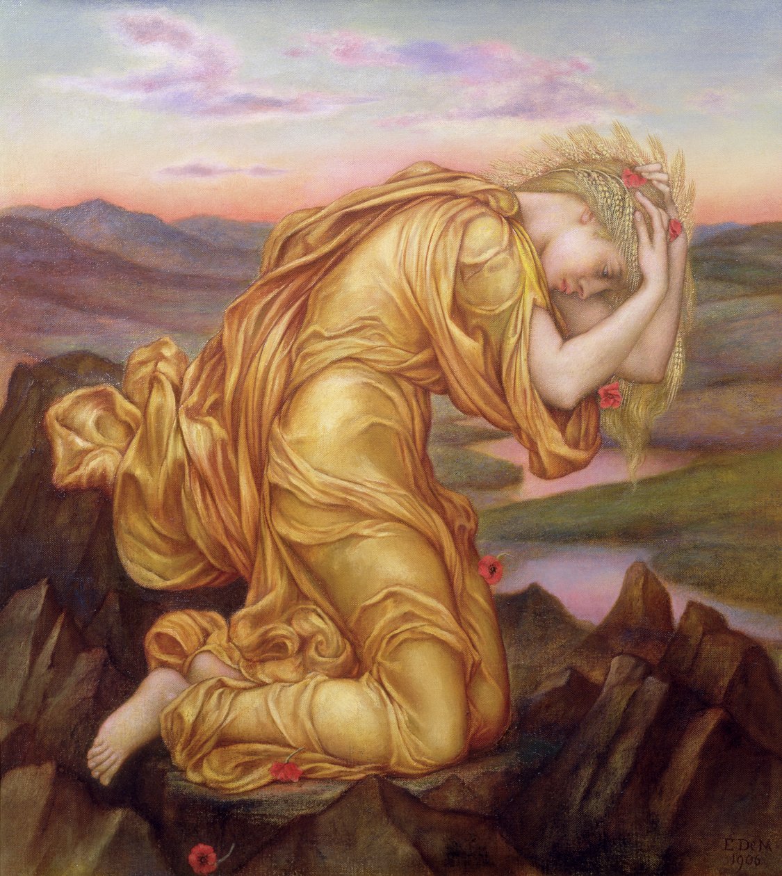 Démétér truchlí pro Persefonu, 1906 od Evelyn De Morgan