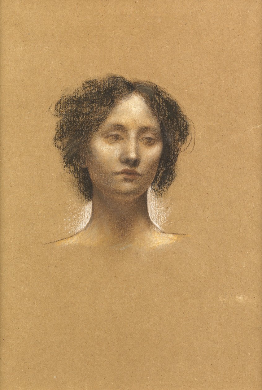 Hlava dívky od Evelyn De Morgan