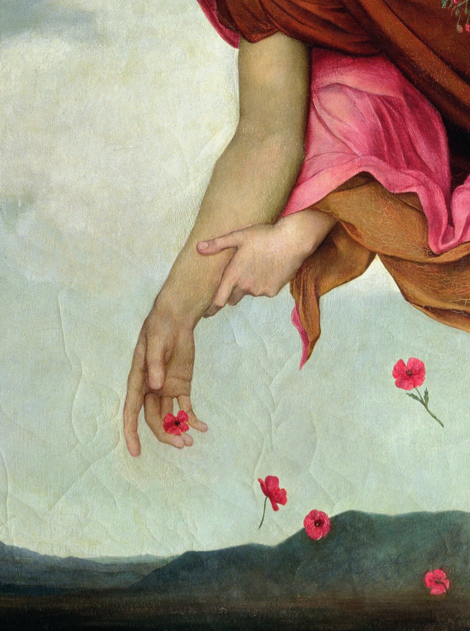 Noc a spánek, 1878 detail olej na plátně z roku 27984 od Evelyn De Morgan