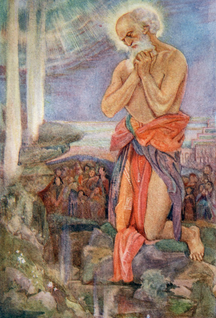 „Eliáš vítězí nad Baalovými kněžími“, 1916. od Evelyn Paul