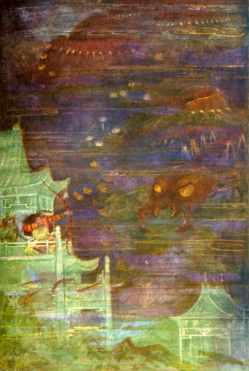 "Hidesato a Stonožka", 1912. od Evelyn Paul