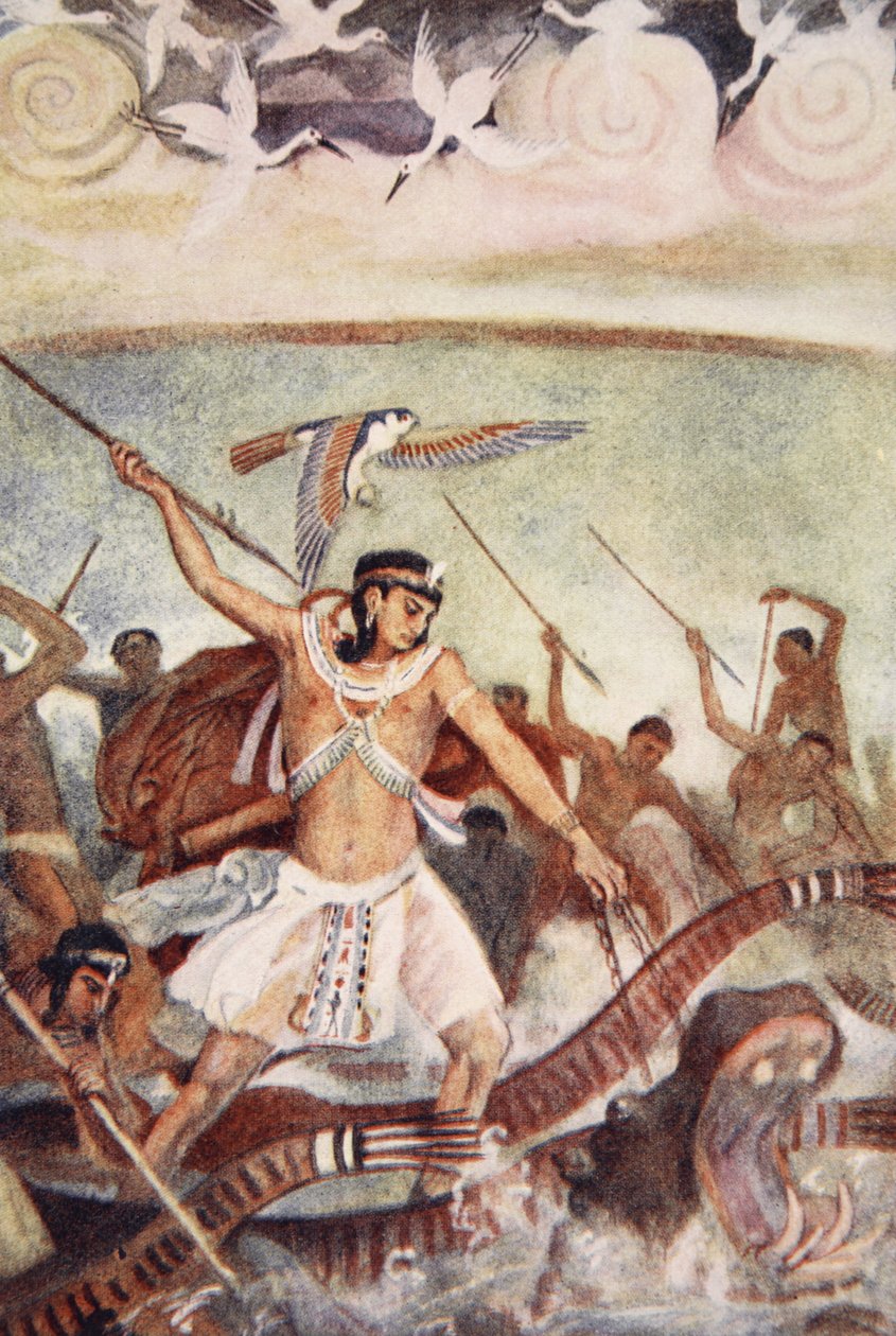 Horus v bitvě, ilustrace z 