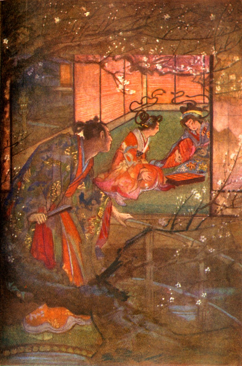 „Kato Sayemon ve svém paláci šóguna Ashikaga“, 1912. od Evelyn Paul