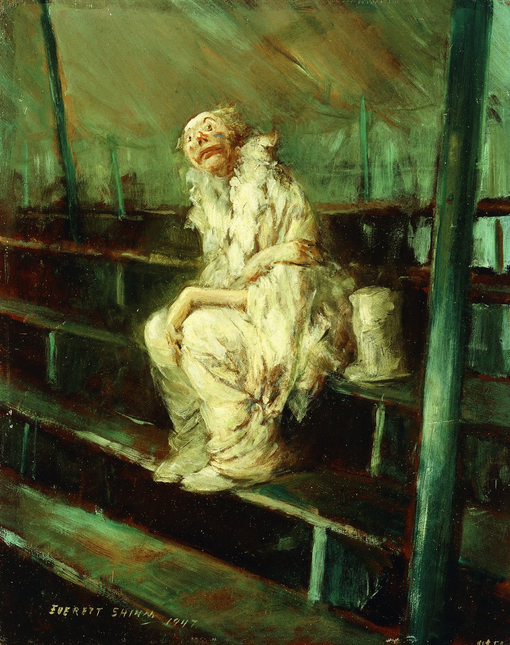 Klaun na prázdných sedadlech od Everett Shinn