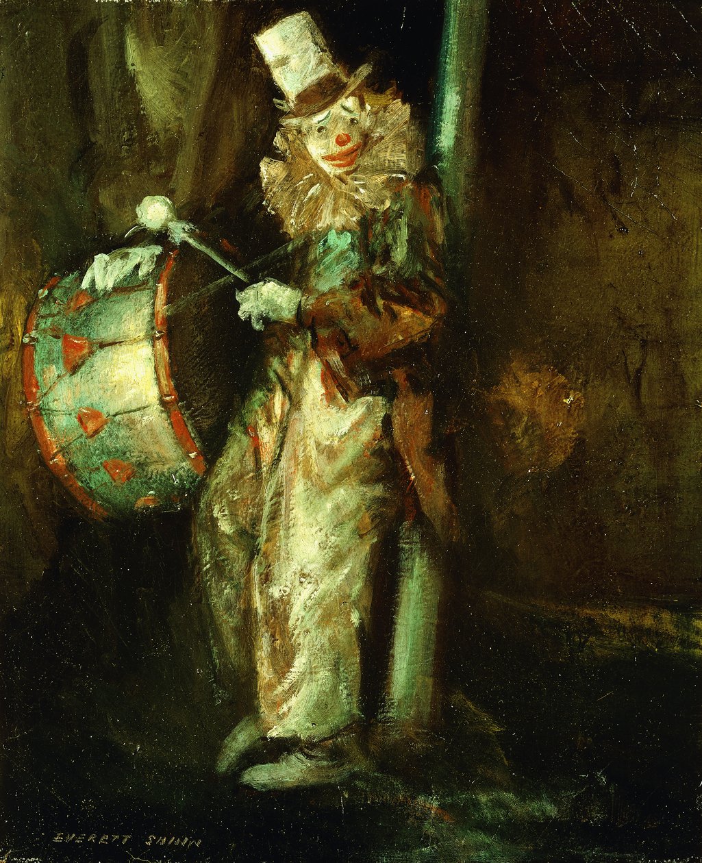 Klaun s bubnem od Everett Shinn
