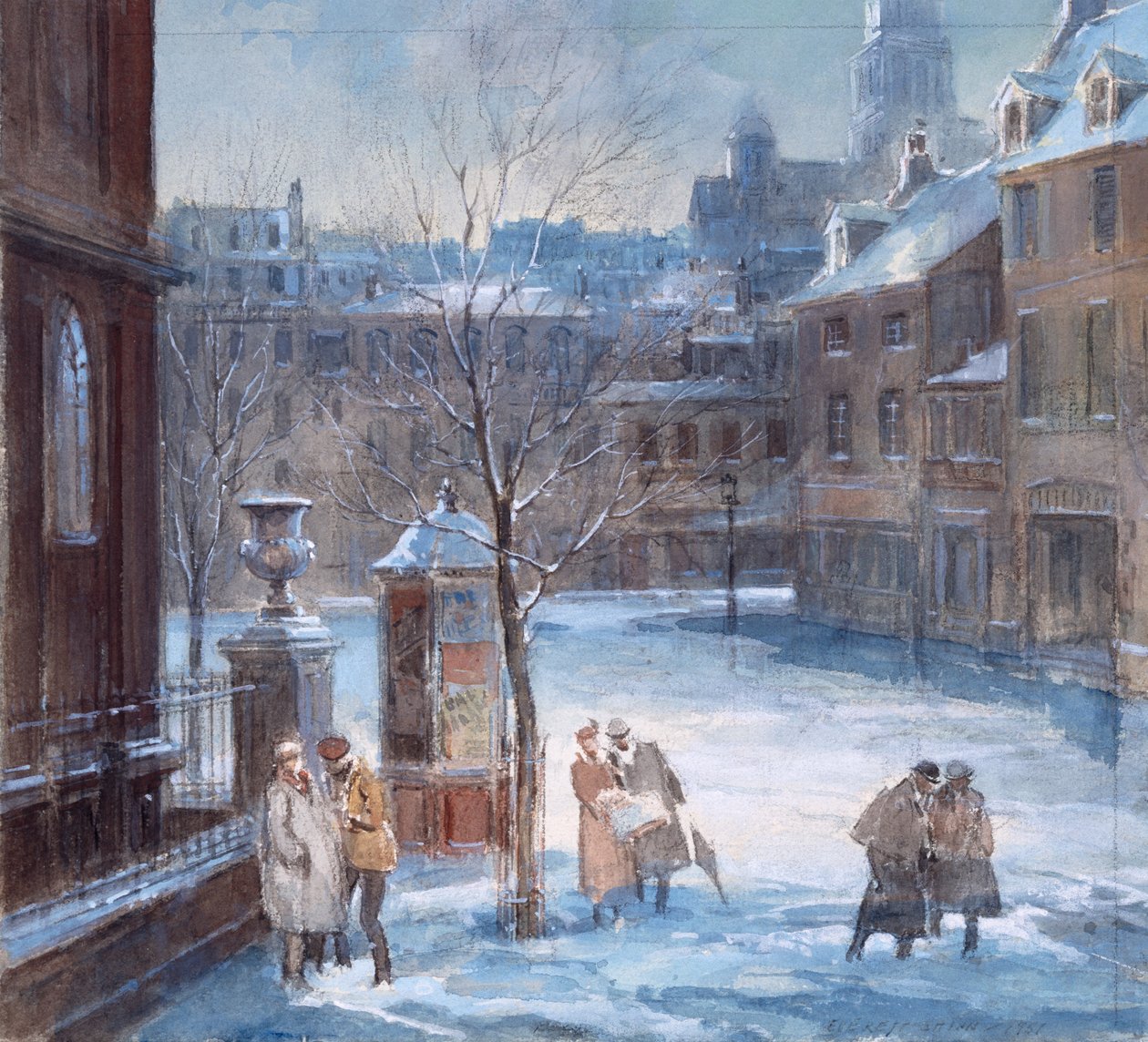 Scéna pařížské ulice od Everett Shinn