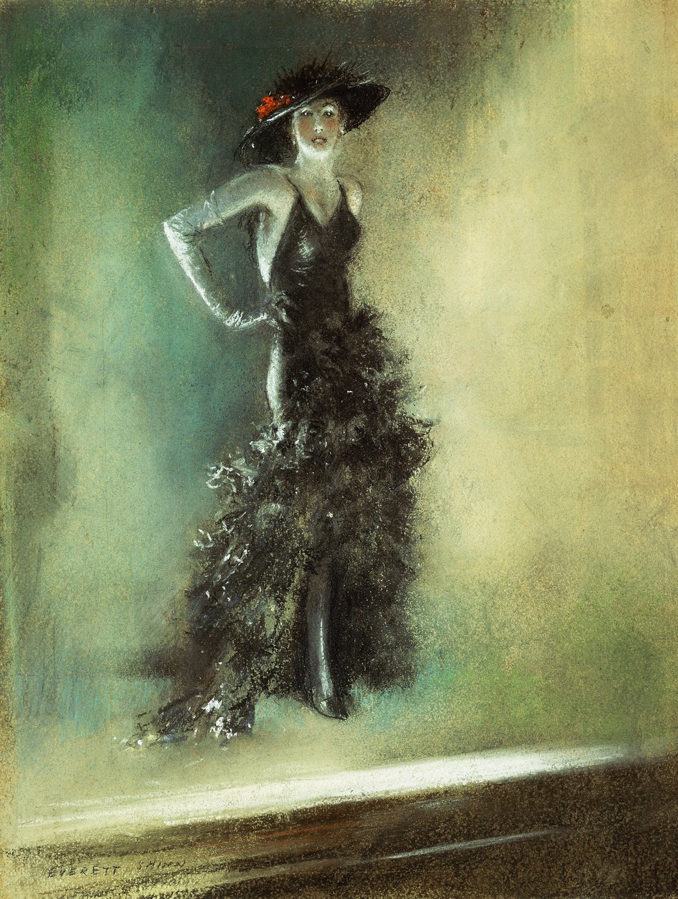 Jeviště - Černé šaty od Everett Shinn