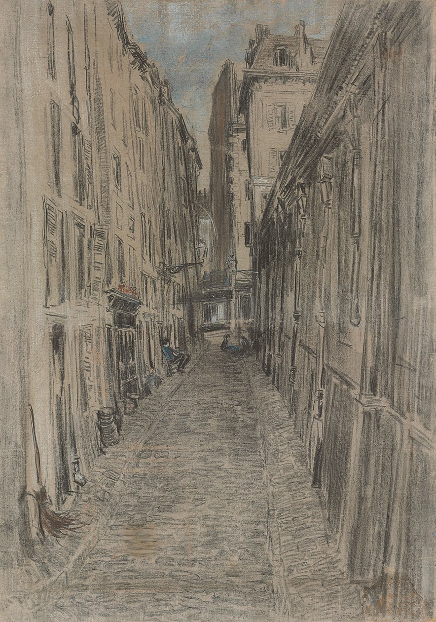 Ulice v Paříži (pastel na plátně) od Everett Shinn
