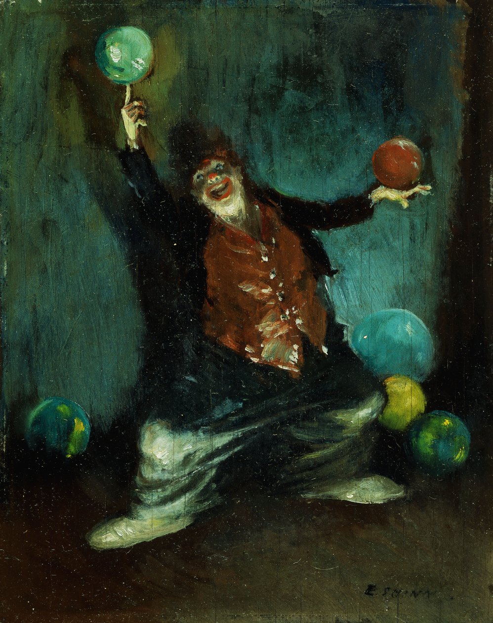 Žonglující klaun od Everett Shinn
