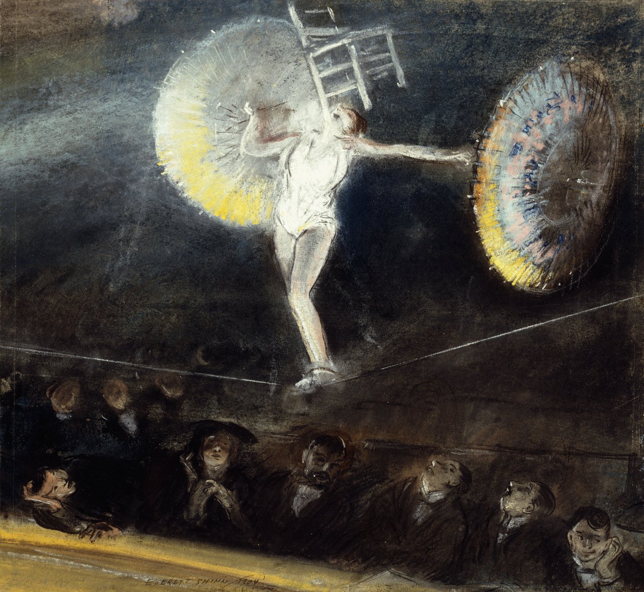Chodec po laně od Everett Shinn