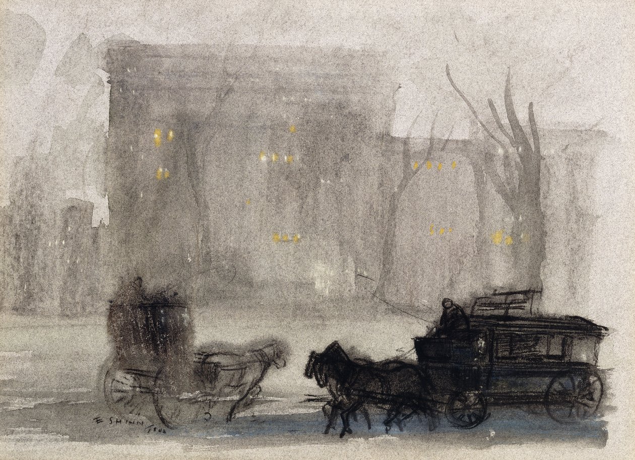 Pohled na New York - Washington Square od Everett Shinn