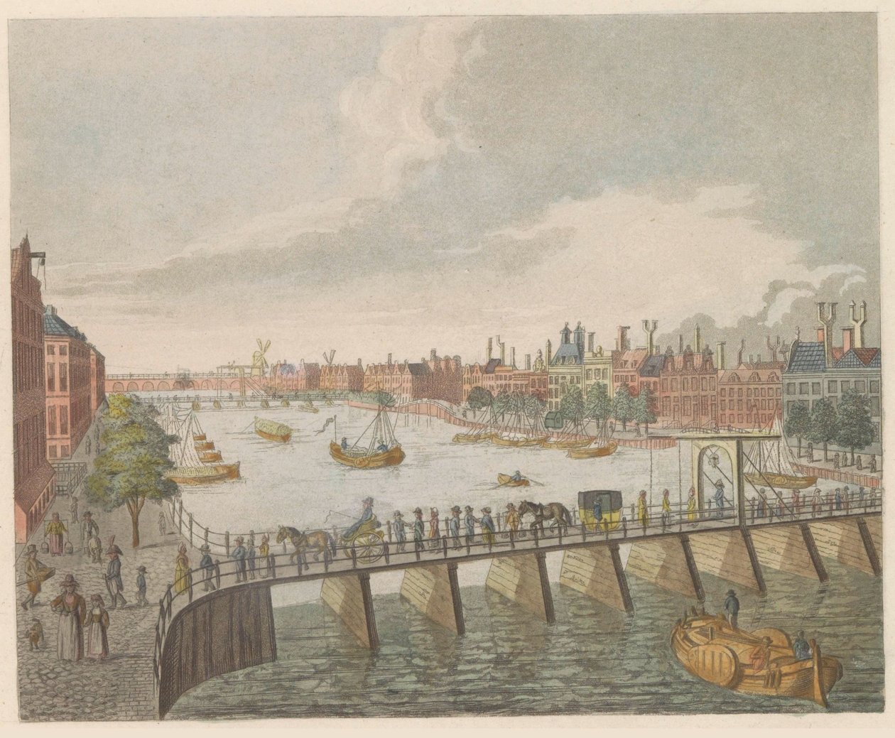 Pohled na Binnen-Amstel, asi 1810-1813 Interiér Vue de l