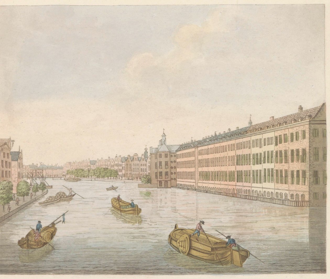Pohled na Binnen-Amstel, asi 1810-1813 Vue du Blaauwe-Brug, cena de l
