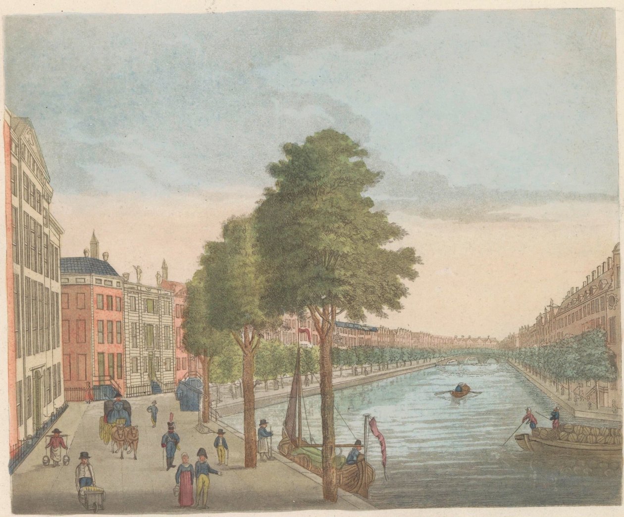 Pohled na Herengracht, asi 1810-1813 Vue du Heere-Gracht, cena du Spiegel-Street, jusqu
