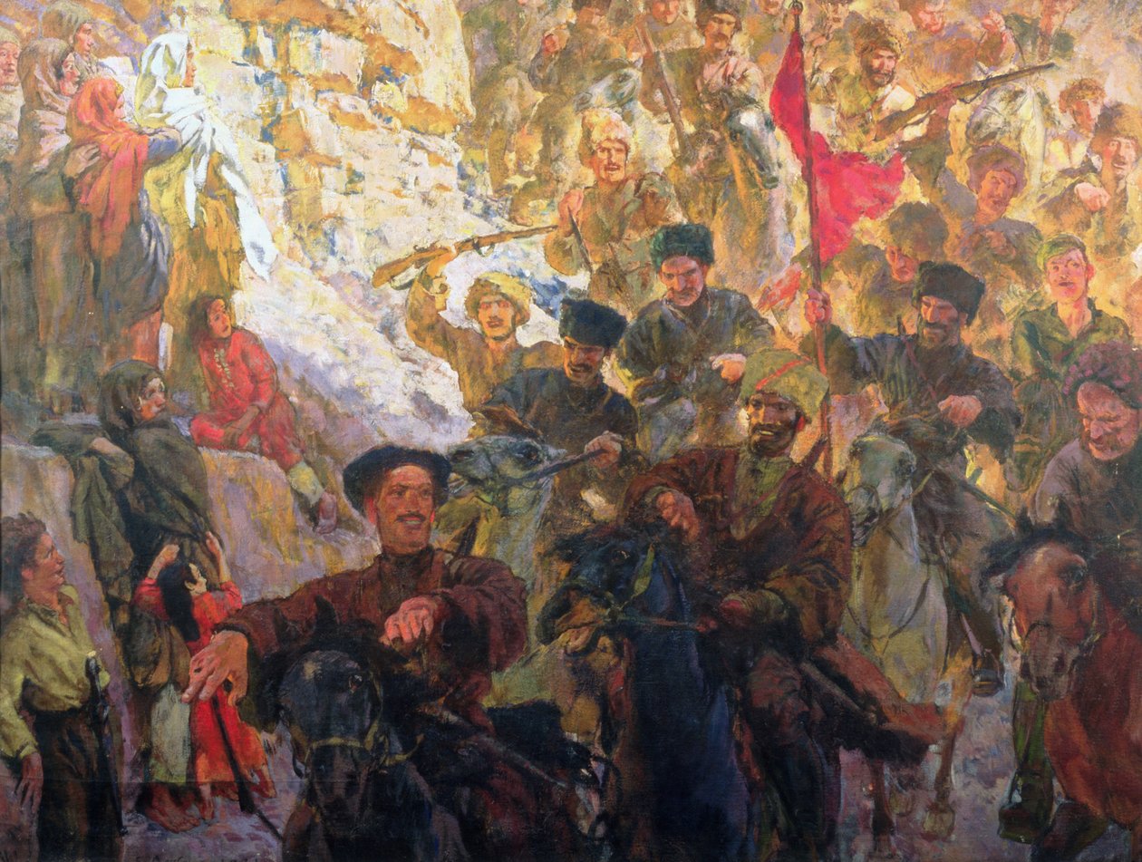 Rudí partyzáni z Dagestsanu od Evgeni Evgenievitch Lanceray