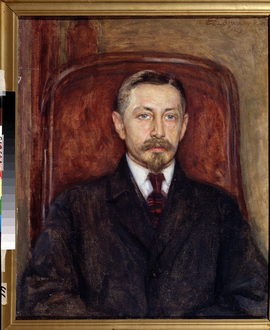 ""Portrét spisovatele Ivana A. Bunina (1870-1953)"" Malba Evgeni Iosifoviče Bukovetského (1866-1948) Státní muzeum umění 1919, Oděsa od Evgeniy Iosipovich Bukovetsky