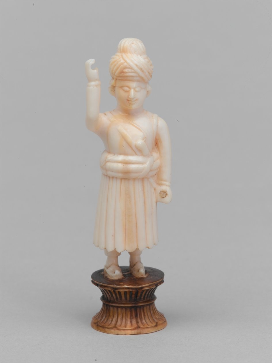 Černý pěšec, šachová figurka, Indie, cca 1820 od Evremond de Berard