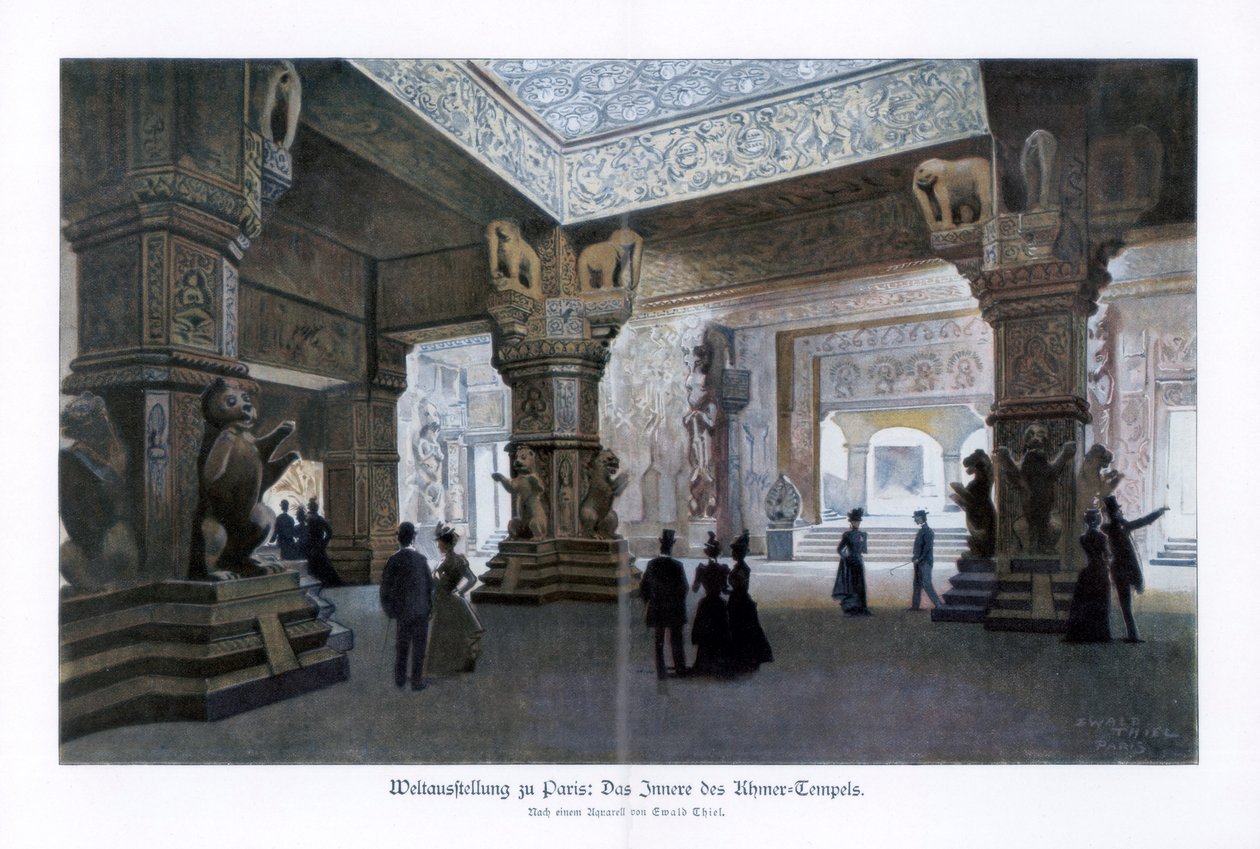 Khmerský chrám, světová výstava v Paříži, 1889, 1900. od Ewald Thiel