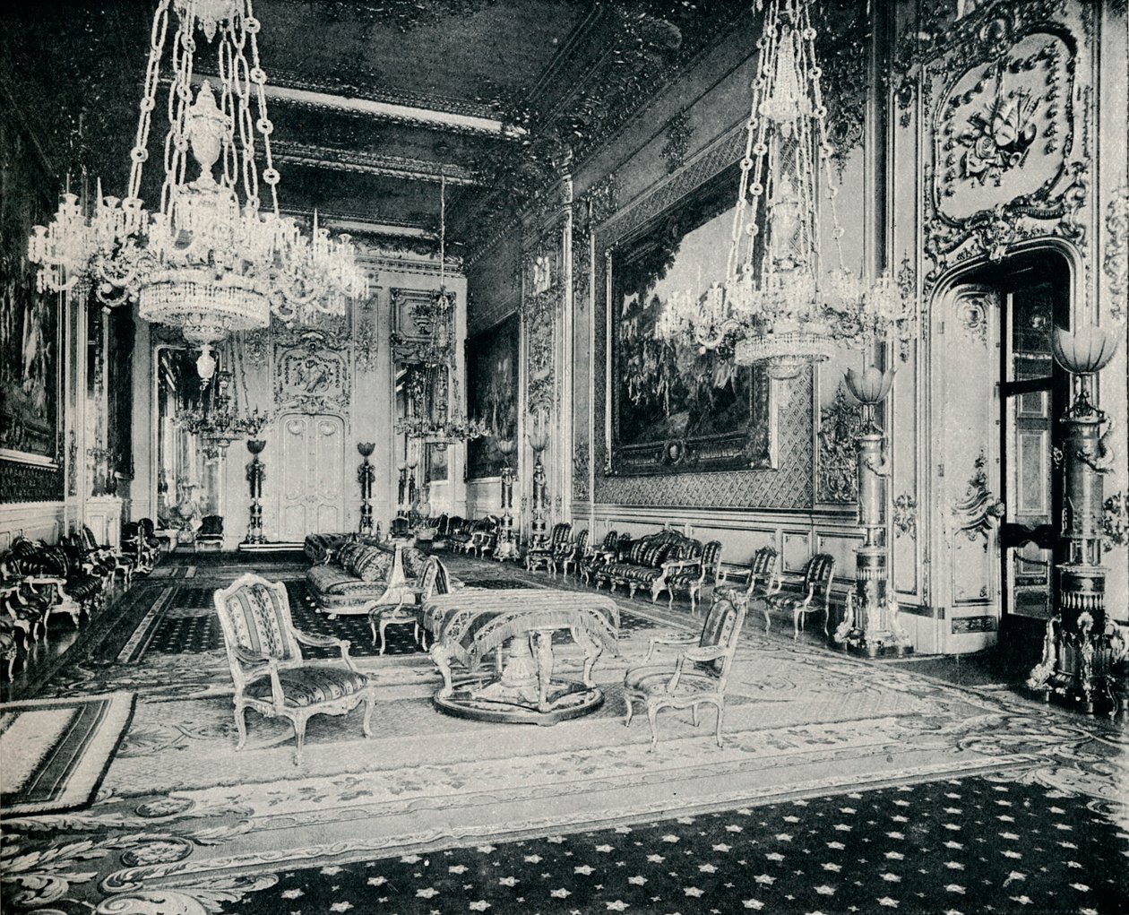 Velká přijímací místnost, hrad Windsor, c1899, 1901 od Eyre and Spottiswoode