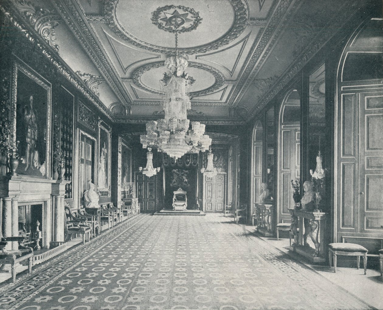 Throne Room, Windsor Castle, c1899, 1901 od Eyre and Spottiswoode