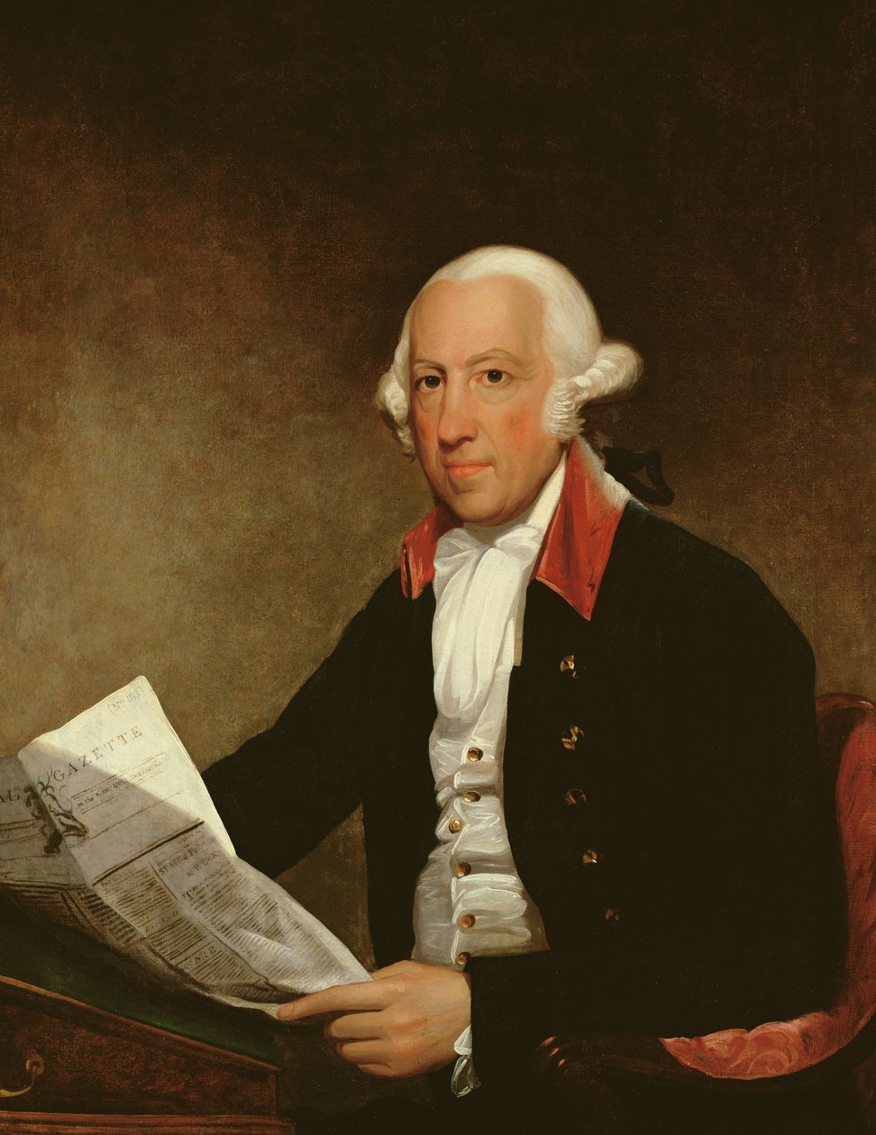 Portrét Jamese Rivingtona podle obrazu Gilberta Stuarta (1755-1828), 1806 od Ezra Ames