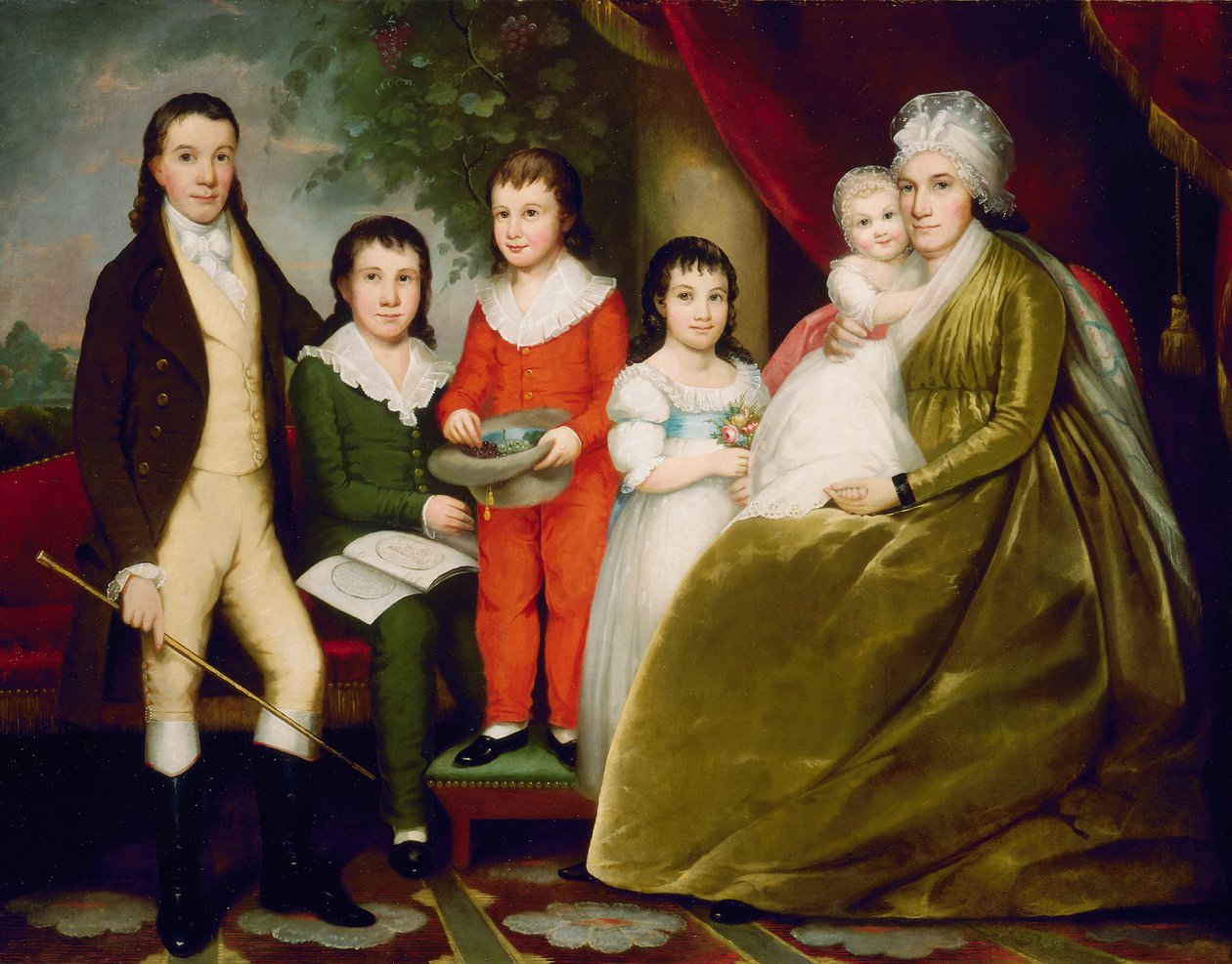 Paní Noah Smith a rodina, c. 1830. od Ezra Ames