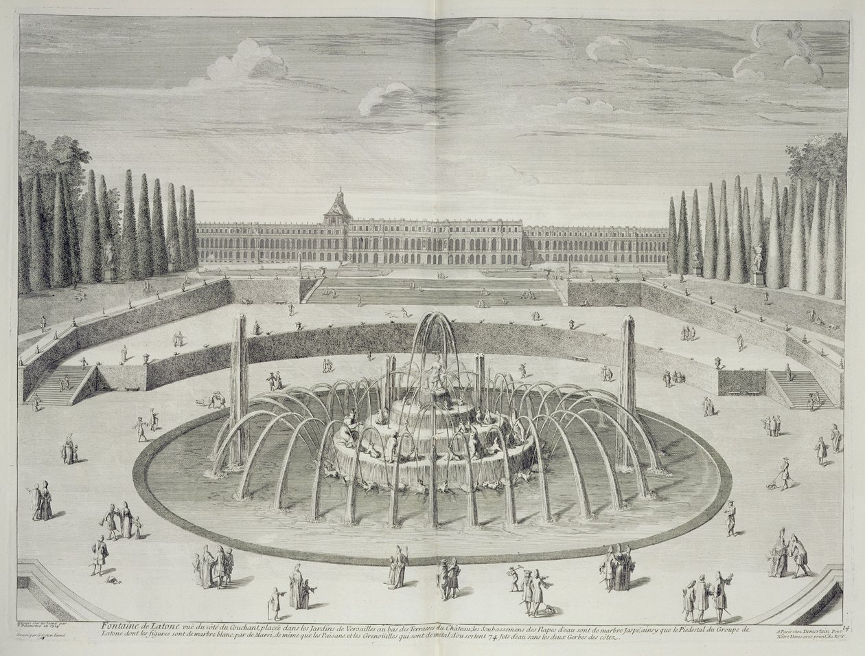 Fontána Latone ve Versailles, 1714, z 