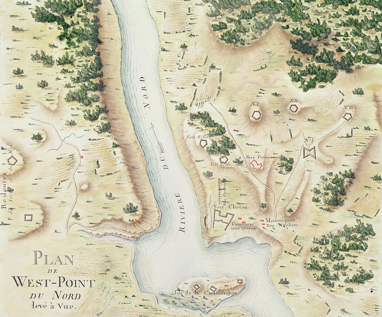 Mapa severního West-Pointu, Virginie, z 