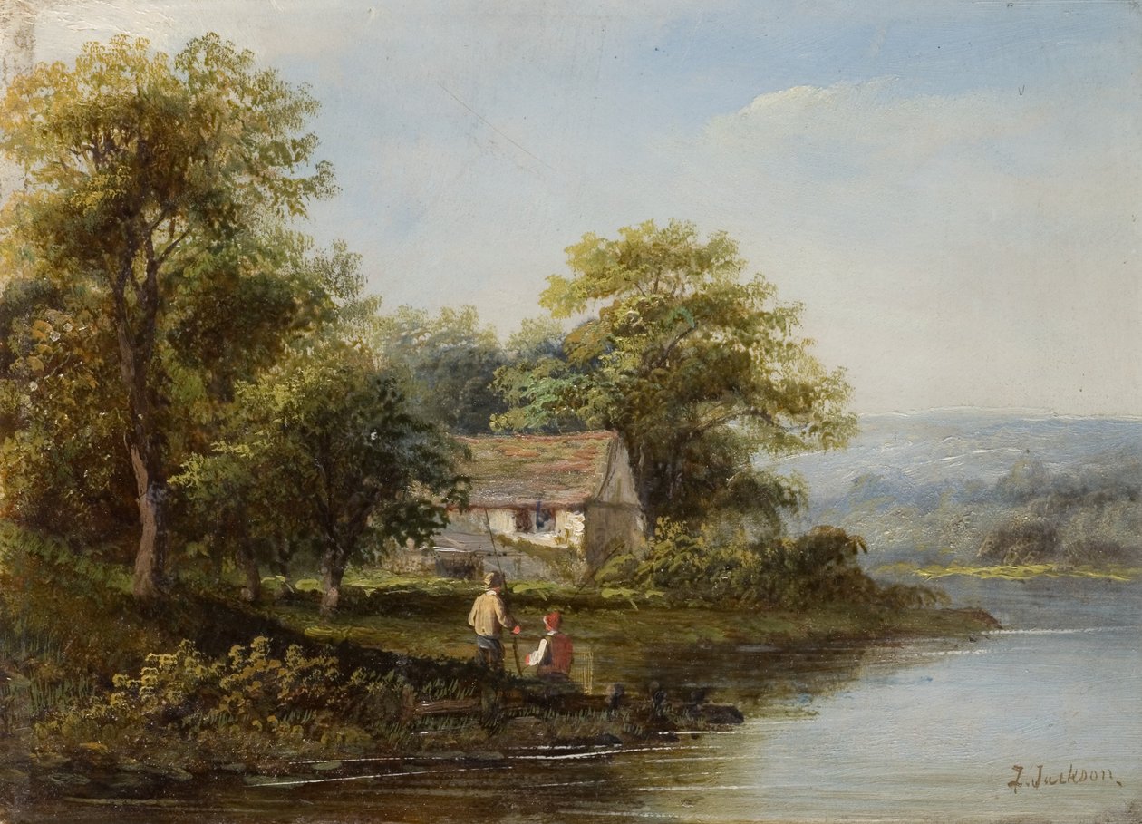 Pohled na Tyne - Dva rybáři od F. Ernest Jackson