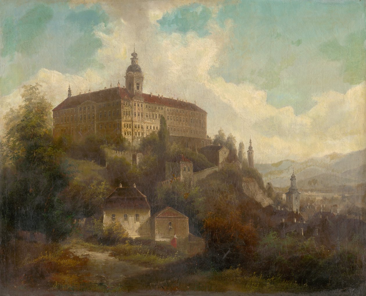 Krajina s hradem od F. W. Jankovský