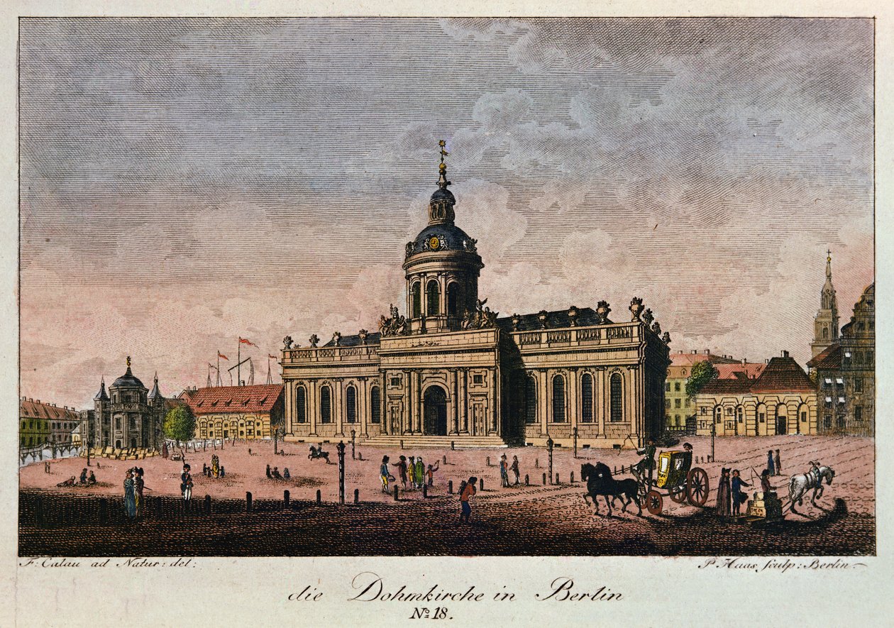 Katedrála, Berlín (barevný lept) od F.A. Calau
