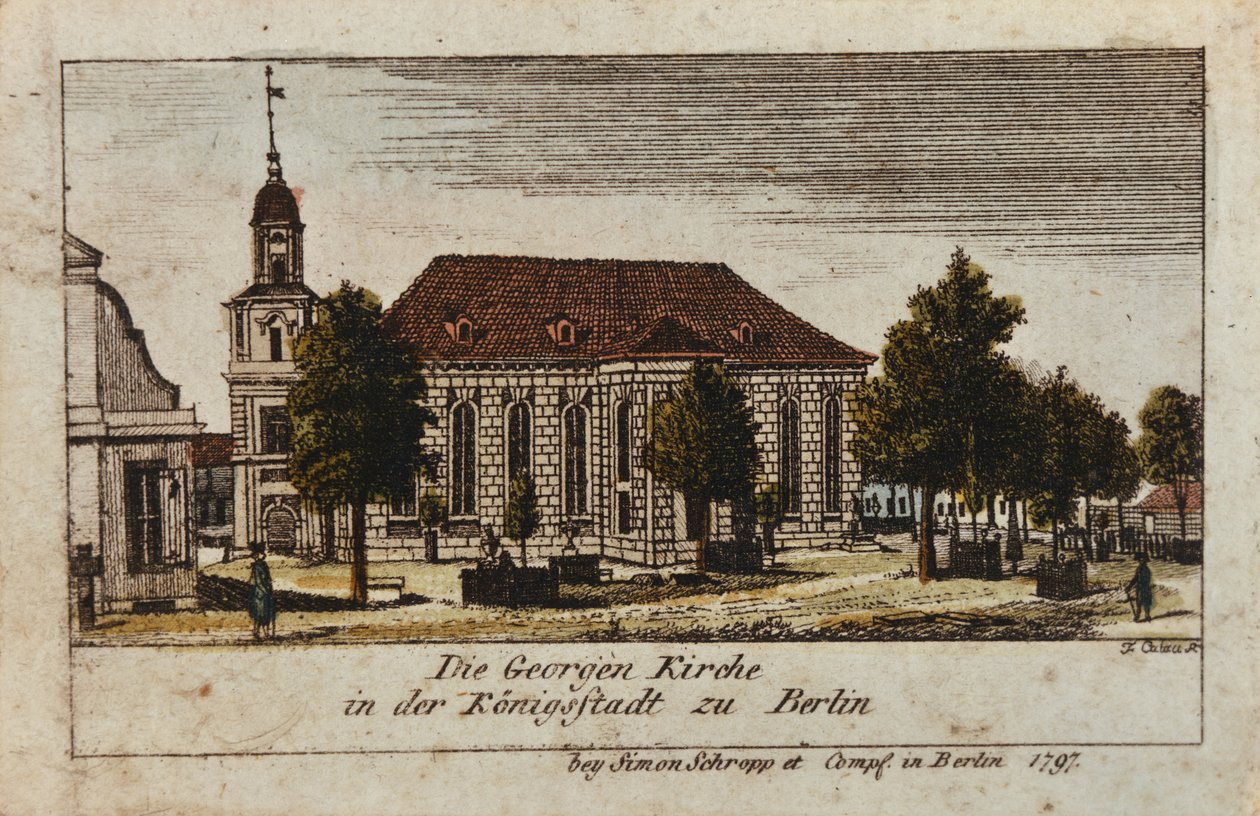 Kostel svatého Jiří v Konigsstadtu, Berlín, 1797 od F.A. Calau
