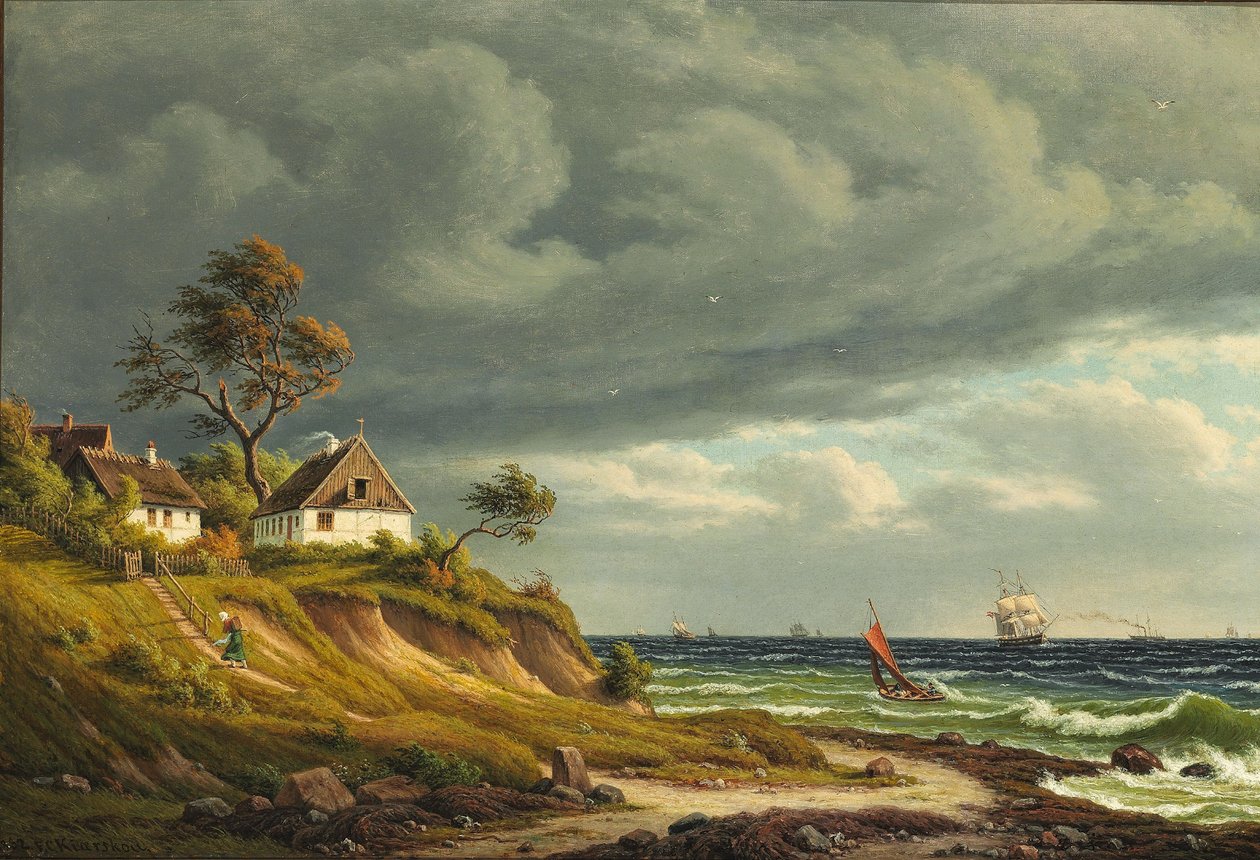 Ve Fiskerlejet Sletten. Fresh Gale od F.C. Kiærskou