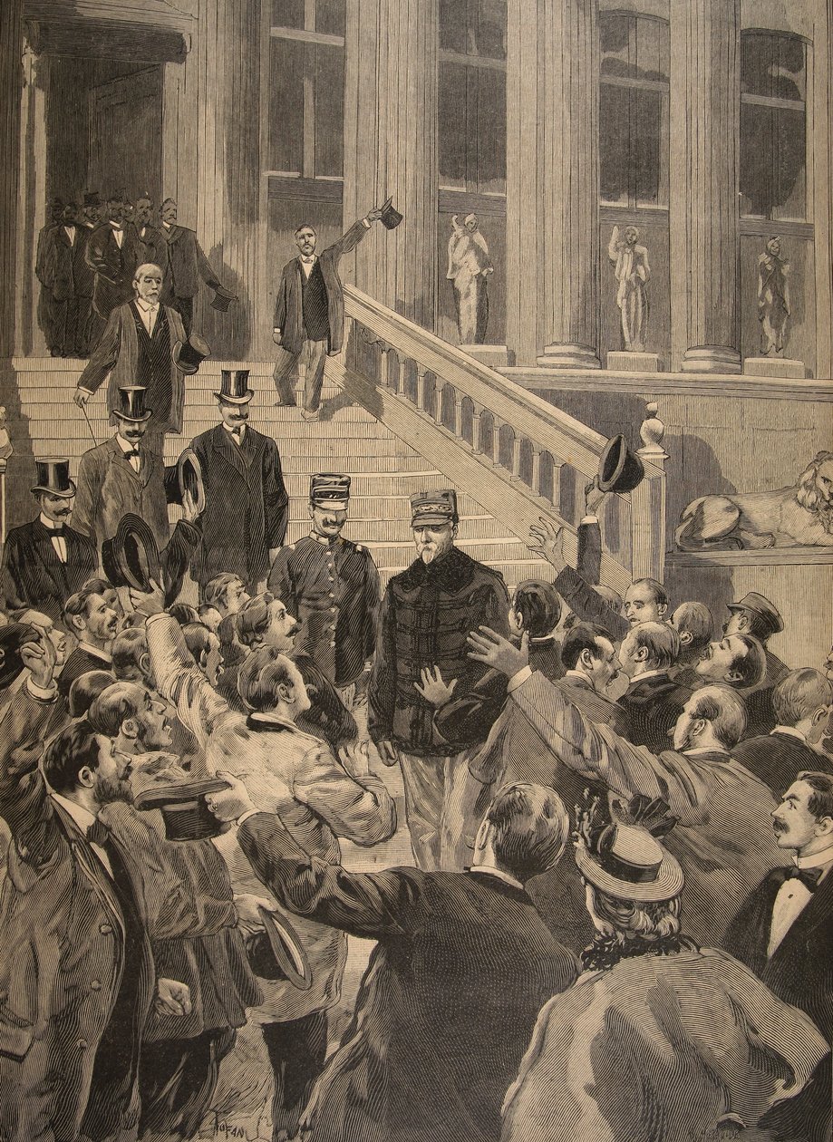 Triumfální výkřiky důstojníků na výjezdu ze Zoly, ilustrace z 