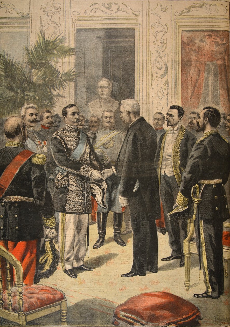 Velvyslanec Ruska, princ Ourousoff v Elysee, ilustrace z 