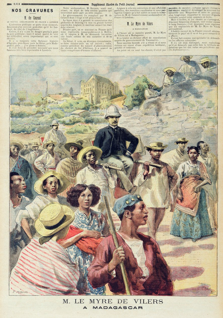 M. le Myre de Vilers na Madagaskaru, ilustrace z 