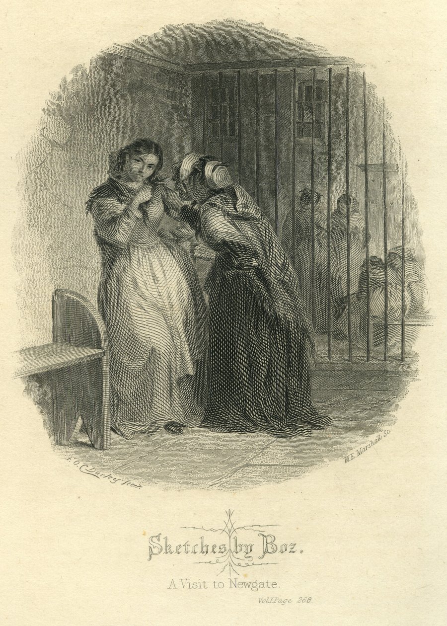Sketches by Boz - Návštěva Newgate od F.O.C. and McRae, C. John Darley