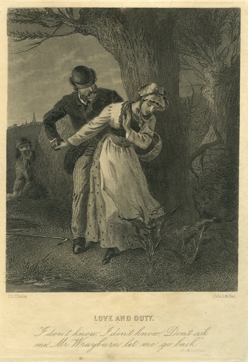 Náš vzájemný přítel, láska a povinnost: Eugene Wrayburn a Lizzie Hexam od F.O.C. and McRae, C. John Darley