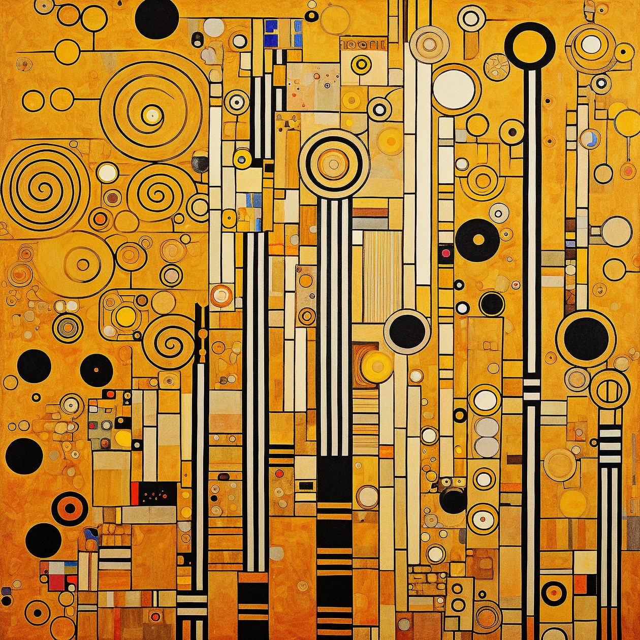 Minimalistické vzory klimt moderní výzdoba pokoje, Wall Art | Obrazy na plátně od F. Abderrahim